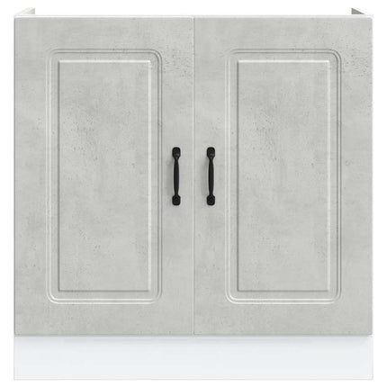 Diskbänk underskåp betonggrå 80x46x81,5 cm konstruerat trä