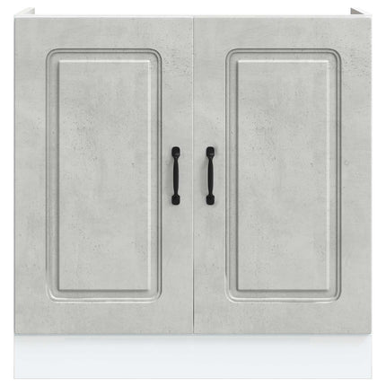 Diskbänk underskåp betonggrå 80x46x81,5 cm konstruerat trä