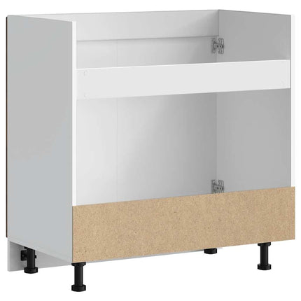 Diskbänk underskåp rökfärgad ek 80x46x81,5 cm konstruerat trä