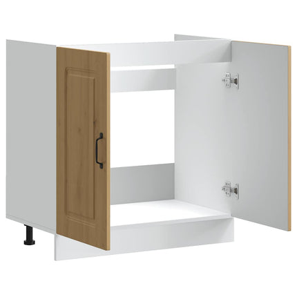 Diskbänk underskåp artisan ek 80x46x81,5 cm konstruerat trä