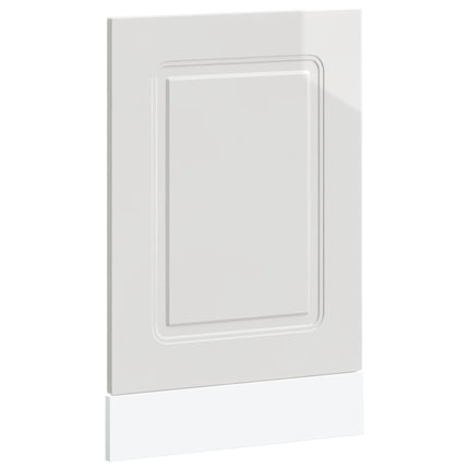 Diskmaskinspanel högglans vit 45x1,5x57 cm konstruerat trä