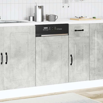 Diskmaskinspanel Kalmar betonggrå 45x1,5x57 cm konstruerat trä