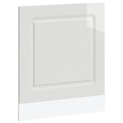 Diskmaskinspanel högglans vit 60x1,5x57 cm konstruerat trä