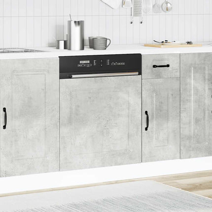 Diskmaskinspanel Kalmar betonggrå 60x1,5x57 cm konstruerat trä