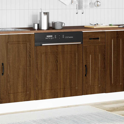 Diskmaskinspanel Kalmar brun ek 60x1,5x57 cm konstruerat trä