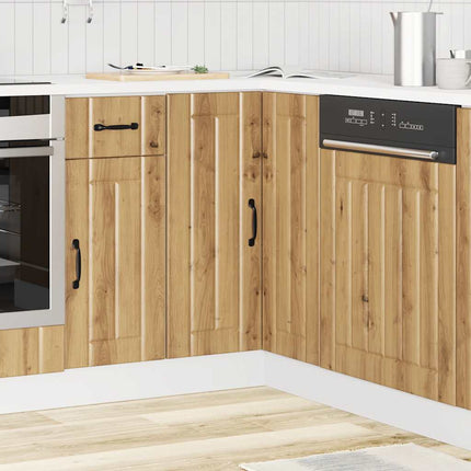 Hörnbasskåp för kök Lucca artisan ek konstruerat trä