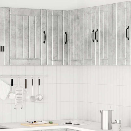 Vägghörnskåp för kök Lucca betonggrå konstruerat trä