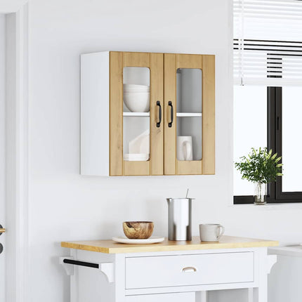 Väggskåp för kök med glasdörr Lucca artisan ek konstruerat trä