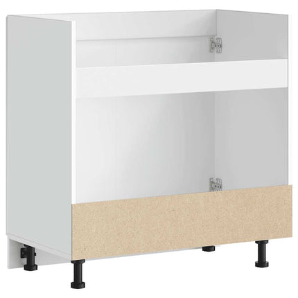 Diskbänk underskåp högglans vit 80x46x81,5 cm konstruerat trä