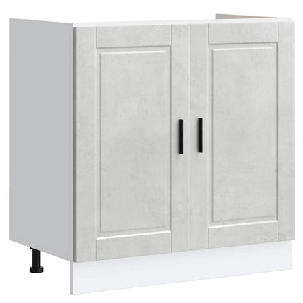 Diskbänk underskåp betonggrå 80x46x81,5 cm konstruerat trä
