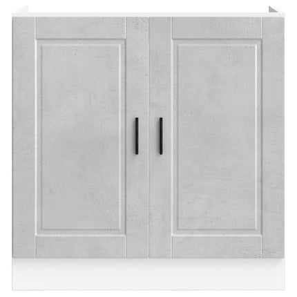 Diskbänk underskåp betonggrå 80x46x81,5 cm konstruerat trä