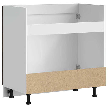 Diskbänk underskåp rökfärgad ek 80x46x81,5 cm konstruerat trä
