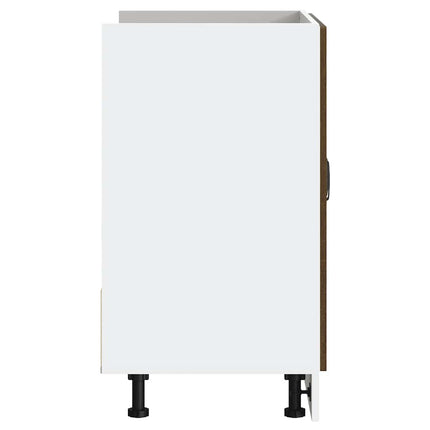 Diskbänk underskåp Porto brun ek 80x46x81,5 cm konstruerat trä