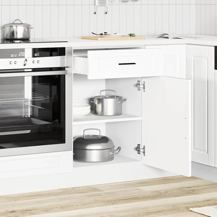 Basskåp för kök Porto vit konstruerat trä