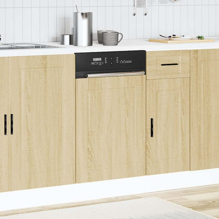 Diskmaskinspanel Porto sonoma-ek 45x1,5x57 cm konstruerat trä