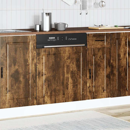 Diskmaskinspanel Porto rökfärgad ek 60x1,5x57cm konstruerat trä