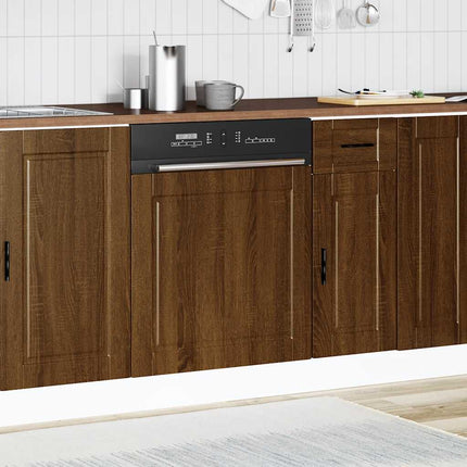Diskmaskinspanel Porto brun ek 60x1,5x57 cm konstruerat trä