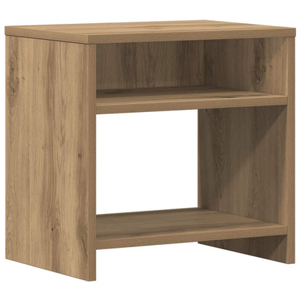 Sängbord 2 st ek 40x30x40 cm konstruerat trä