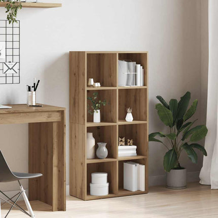 Bokhylla artisan ek 66x30x130 cm konstruerat trä