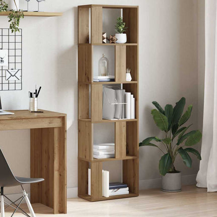 Bokhylla artisan ek 45x24x159 cm konstruerat trä