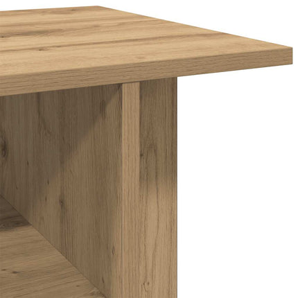 Tv-bänk med hjul artisian ek 80x40x45 cm konstruerat trä