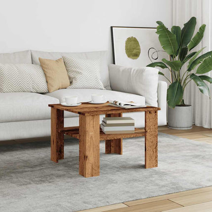 Soffbord gammalt trä 60x60x42 cm konstruerat trä