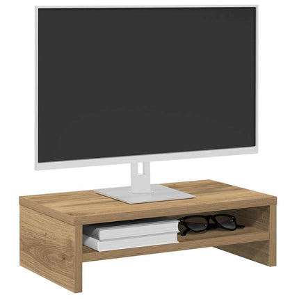 Skärmställ hantverksmässig ek 42x24x13 cm konstruerat trä