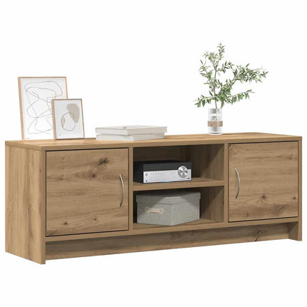 Tv-bänk ek 102x30x37,5 cm konstruerat trä