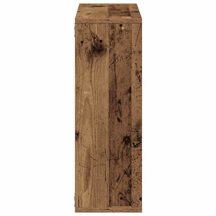 Vägghylla gammalt trä 104x20x58,5 cm konstruerat trä