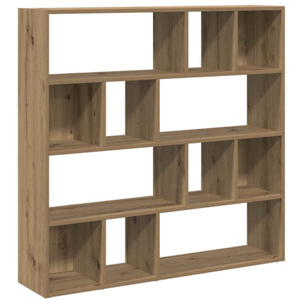 Bokhylla/rumsavdelare hantverksmässig ek 105x24x102 cm