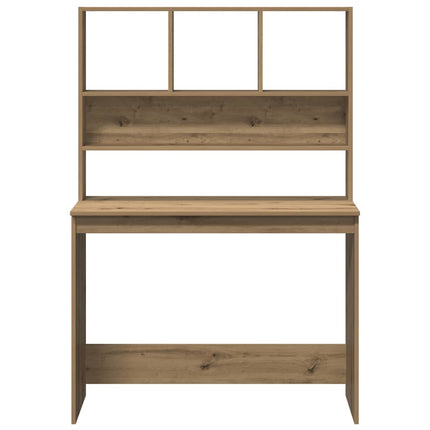 Skrivbord med hyllor artisan ek 102x45x148 cm konstruerat trä