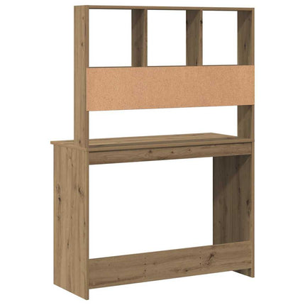 Skrivbord med hyllor artisan ek 102x45x148 cm konstruerat trä