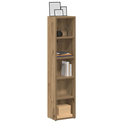 CD-hyllor 2 st artisian ek 21x16x93,5 cm konstruerat trä
