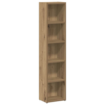 CD-hyllor 2 st artisian ek 21x16x93,5 cm konstruerat trä