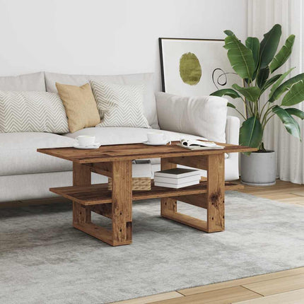 Soffbord åldrat trä 102x55x42 cm konstruerat trä