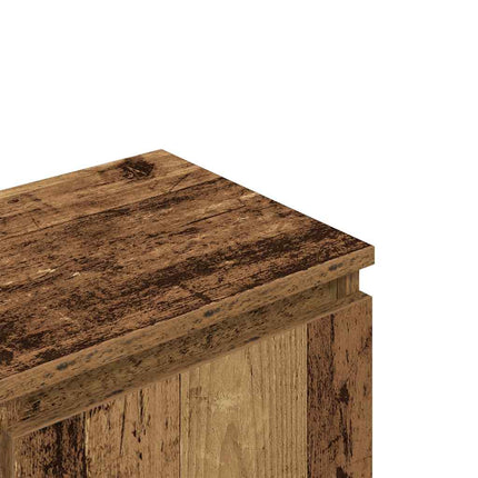 TV-bänk åldrat trä 102x30x36 cm konstruerat trä