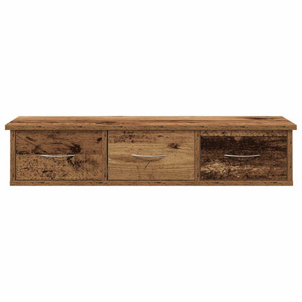 Väggskåp gammalt trä 88x26x18,5 cm konstruerat trä
