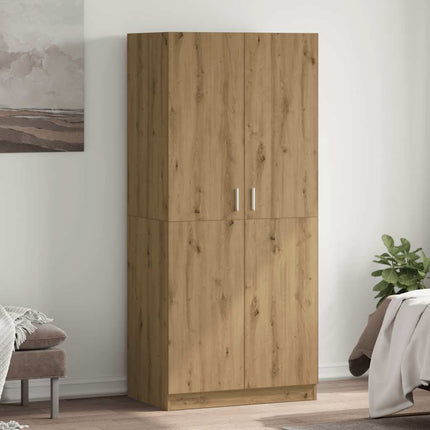 Garderob hantverksmässig ek 80x52x180 cm konstruerat trä