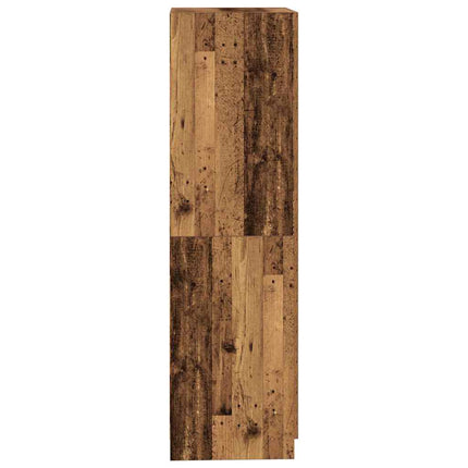 Garderob åldrat trä 90x52x200 cm konstruerat trä