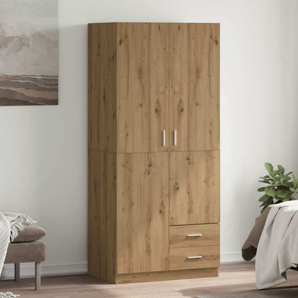 Garderob hantverksmässig ek 80x52x180 cm konstruerat trä
