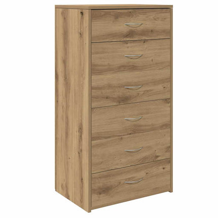 Byrå 6 lådor artisan ek 50x34x96 cm konstruerat trä