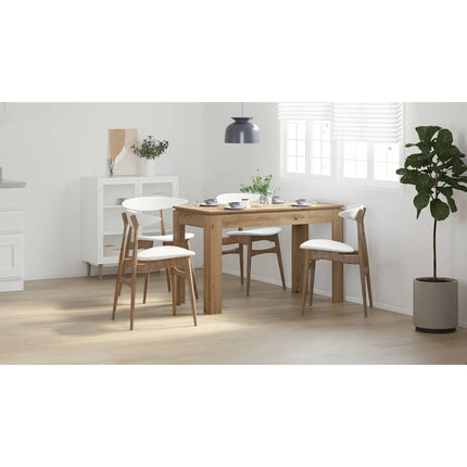 Matbord artisan ek 120x60x76 cm konstruerat trä