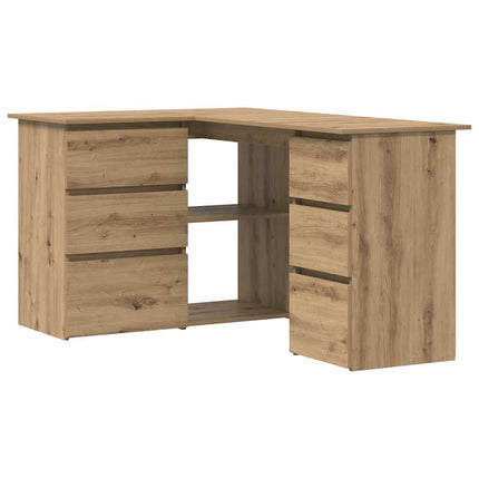 Hörnskrivbord artisan ek 145x100x76 cm konstruerat trä