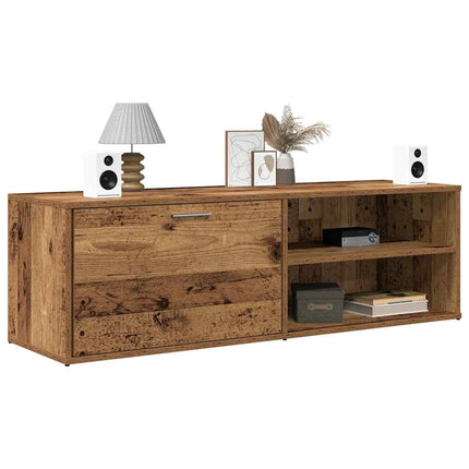 TV-bänk åldrat trä 120x34x37 cm konstruerat trä