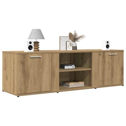 Tv-bänk ek 120x34x37 cm konstruerat trä