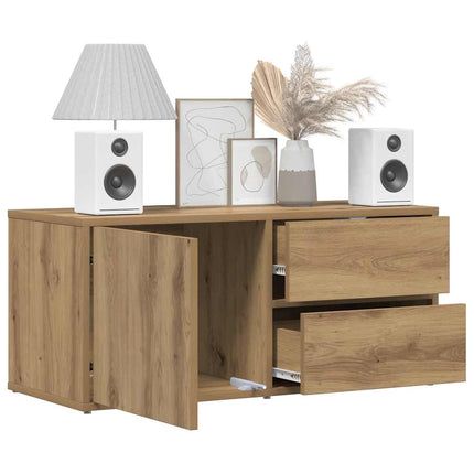 Tv-bänk artisan ek 80x34x35,5 cm konstruerat trä