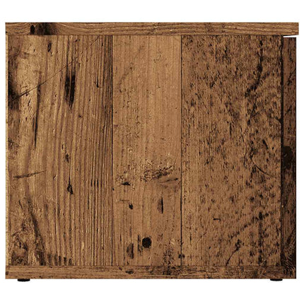 TV-bänk åldrat trä 80x34x30 cm konstruerat trä