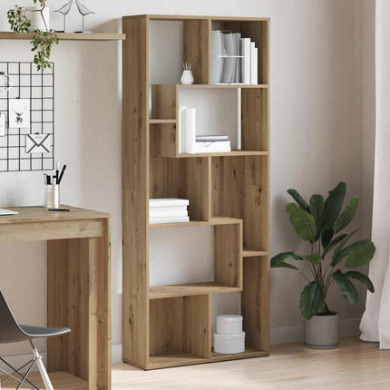 Bokhylla hantverksmässig ek 67x24x161 cm konstruerat trä
