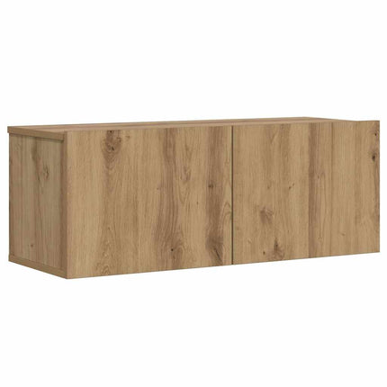 Väggmonterad tv-skåp artisan ek 80x30x30 cm konstruerat trä