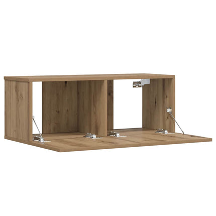 Väggmonterad tv-skåp artisan ek 80x30x30 cm konstruerat trä